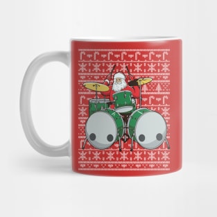 Christmas Santa Claus Drummer Drums Percussion Musician Mug